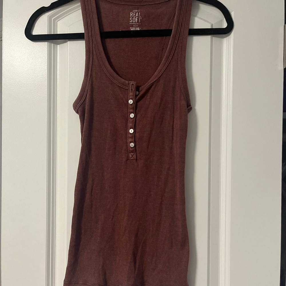 AERIE MAROON SMALL TANK TOP